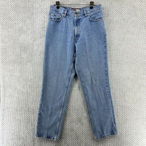 Old Navy Vintage Blue Jeans Women 12 Cotton Denim Light Wash High Rise Relax Fit - Picture 1 of 16